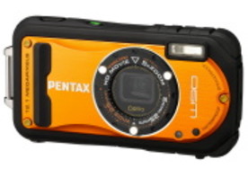 ペンタックス、防水デジカメ「PENTAX Optio W90」に新色シャイニーオレンジを追加