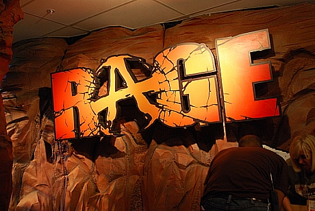 　ゲーム「Rage」のブース。