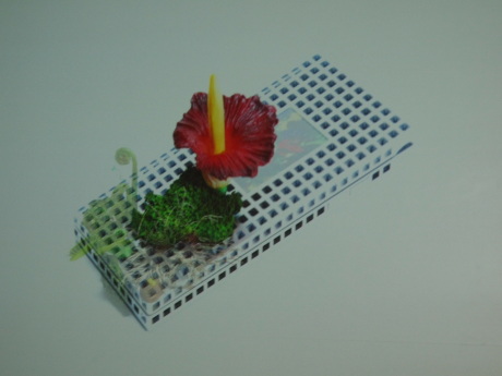 　水玉模様のデザインで知られる前衛芸術家の草間彌生氏に続く、現代アーティストとのコラボレーションケータイも発表された。写真は、フラワーアーティストの東信氏によるコラボレーションケータイ「BOTANICA（ボタニカ）」。40種類の植物のパーツを携帯電話と置き台に植えられる。