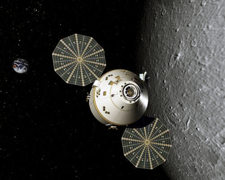 　「Orionは、国際宇宙ステーションにクルーと貨物を運ぶことができる。さらに、地球低軌道上で月着陸モジュールや地球離脱ステージとランデブーしてクルーを月に運び、さらにいつかは、地球低軌道上に組み立てた火星行きの宇宙船へと運ぶことができるようになる。Orionは、月や火星から帰ってきた際の地上帰還用宇宙船になる。Orionの設計は、過去の宇宙船カプセルの形状を取り入れているが、コンピュータや電子機器、生命維持システム、推進システム、熱防護システムには21世紀のテクノロジを利用している」