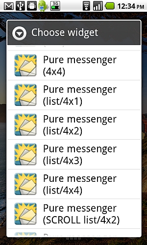 　Pure Messengerは様々なサイズで提供される。