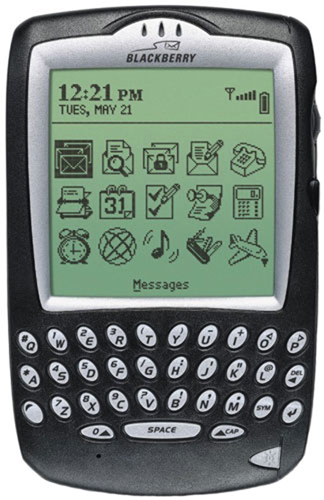 「BlackBerry」

　電話機能を統合した最初のBlackBerryは、2002年に登場した。数多くのモバイルプロフェッショナルにとって、BlackBerryは今でも標準的なメッセージングデバイスである。