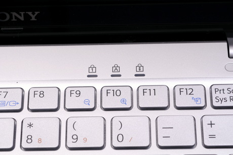 CAPS LOCKなどはキーの右上にある。