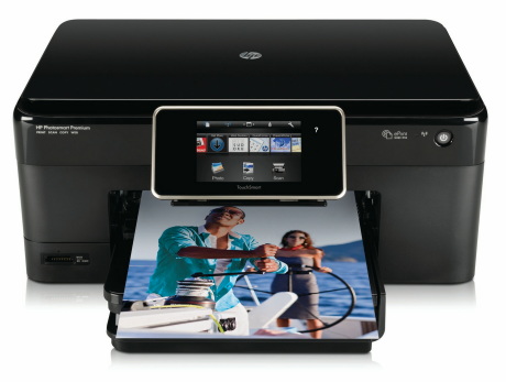 　シリーズ最上位機種で、タッチ対応の4.3インチスクリーンを搭載した「HP Photosmart Premium e-All-in-One」。自動両面印刷にも対応する。発売時期は10月で、価格は199ドル。
