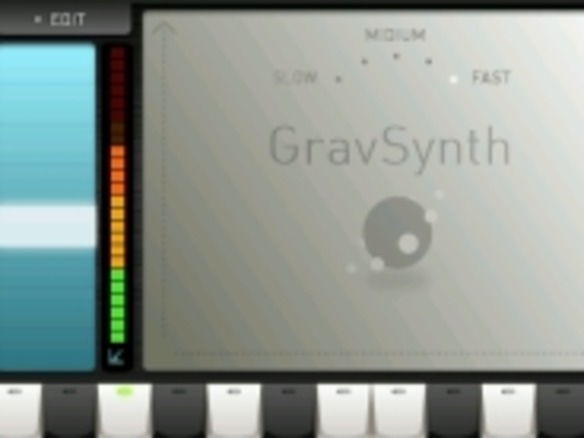 本体を傾けて即興演奏できるiPhoneアプリ「GravSynth」