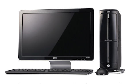 規格の発表当初、Blu-rayを支持していたHewlett-Packard（HP）は、その後にHD DVDの支持も表明した。写真はBlu-ray、HD DVDのどちらも読み込めるデスクトップPC「Pavilion Desktop PC v7380jp/CT」。