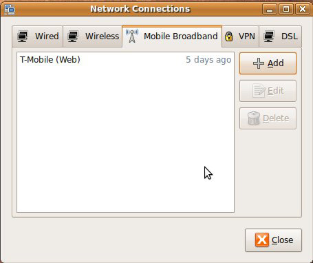 　Ubuntu 8.10の新機能は、3Gネットワークに対応する。3GモデムかBluetooth、携帯電話で3Gネットワークにアクセスできる。