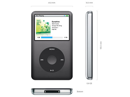 　世界で販売されるHDDプレイヤーがまた1つ減った。Appleは「iPod classic」をラインアップに残したものの、この機種で記憶容量のオプションが2つ提供されることはもうない。超大容量デバイスが必要な人向けに、薄さ0.41インチ（約1.05cmで以前の80Gバイトバージョンと同じ厚さ）の120Gバイトのみが今後は販売される。