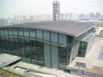 　北京国家体育館。体操、トランポリン、ハンドボールの会場。