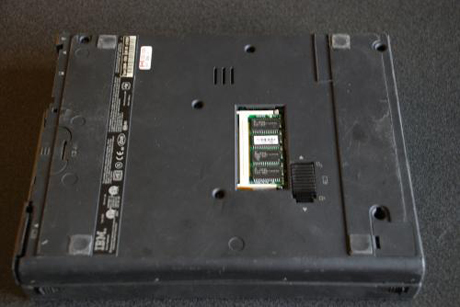 　ThinkPad 701cのRAMコンパートメント。