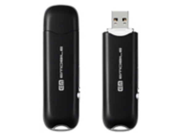 イー・モバイル、USBタイプデータスティック「D22HW」に新色「ブラック」を追加