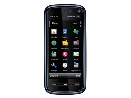 　Nokiaは現地時間10月2日、新しい携帯電話機「Nokia 5800 XpressMusic」を発表した。タッチスクリーンを採用し、シンプルなアイコンベースのメニューインターフェースを備えている。