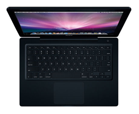 　MacBookのブラックモデル。