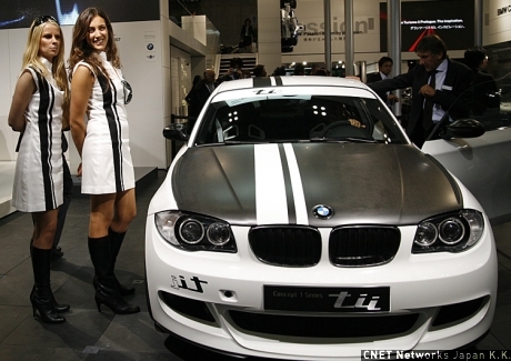 　BMWがワールドプレミアとして全世界で初めて公開した「BMW Concept 1シリーズ tii」。BMW1シリーズ・クーペをベースにした試作車で、軽量化に徹底的にこだわった。