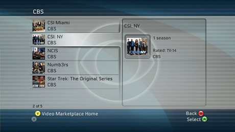 　CBSは「CSI」「サバイバー」「Numb3rs」といった同社のテレビ番組をMicrosoftの「Xbox Live」サービス利用者を対象に提供する予定だ。