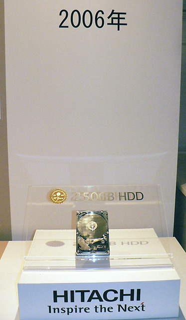 2006年 現行の250GB HDD。