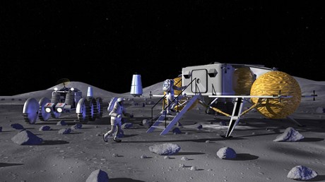 　月面着陸した宇宙船はそのまま基地の一部となる。NASAでは、基地を設置するための候補地を探している。条件は基地を運営するのに必要となる太陽光が強いエリアだという。