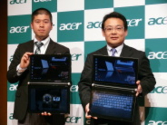 日本エイサー、2画面のタブレットノートPC「ICONIA」を国内でも2月以降に発売