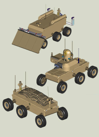 　米陸軍では運搬用ラバの使用をやめていたが、Multifunctional Utility/Logistics and Equipment（MULE）にその役割を任そうとしている。この2.5トンの無人装置は、1. 歩兵部隊用の装備の輸送、2. 地雷の検出、マーク、無効化、3. 偵察、監視、および目標捕捉という、3つの用途で主に使われる。
