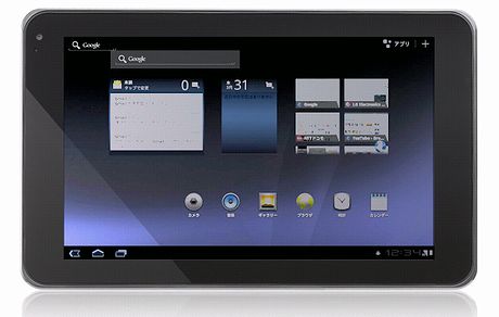 　LG電子製のタブレット端末「Optimus Pad」。8.9インチワイドIPS液晶を搭載し、OSにはAndroid 3.0 を採用している。別売りのHDMIケーブルを使って、フルハイビジョンの動画をテレビで再生することも可能。NTTドコモから3月下旬に発売予定。