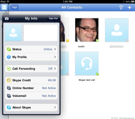 　「iPad」用「Skype」がようやく公開された。ここでは、同アプリケーションを画像で紹介する。