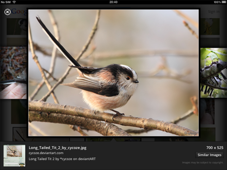 iPad上でフリック可能な新しい画像カルーセル表示