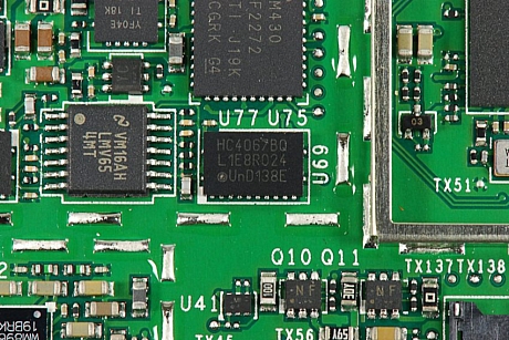 　NXP Semiconductorsの「74HC4067」16チャネルアナログマルチプレクサ／デマルチプレクサ（「HC4067BQ L1E8R024 UnD138E」）。