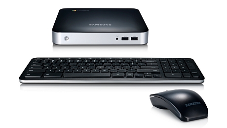 　ChromeboxのBluetooth無線通信で、ワイヤレスのキーボードとマウスが利用できる。