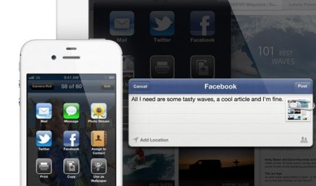「iOS 6」へのFacebook統合。
