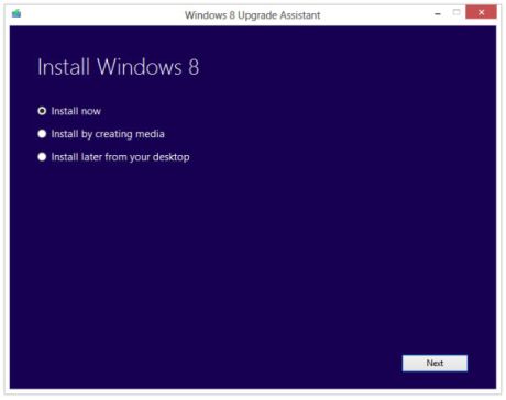 「Windows 8 Upgrade Assistant」は、比較的シンプルなアップグレードプロセスの進め方をユーザーに指示してくれる。
