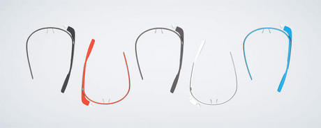 　Google Glassは、「Charcoal」「Tangerine」「Shale」「Cotton」「Sky」というカラーで提供される予定だ。