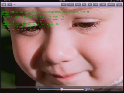 Adobeのプロトタイプソフトウェアは、iPad 2で動作し、ズームインして36メガピクセルRAW画像の表示が可能。