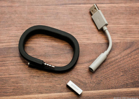 　JawboneのUPには、USBから3.5mmのヘッドホン・ミニ・ジャックに変換するアダプタが同梱されている。