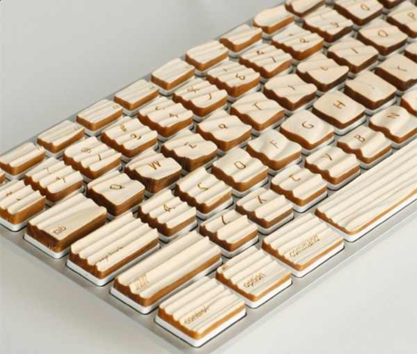 　「Engrain Tactile Keys」。キーに木版をあしらったApple向けキーボードだ。