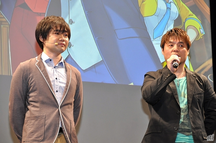 カプコンの山崎剛シナリオディレクター（左）と、江城元秀プロデューサー（右）