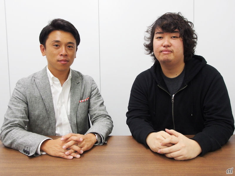 サイバーエージェントの投資事業本部の小野哲太郎氏とBASE代表取締役の鶴岡裕太氏