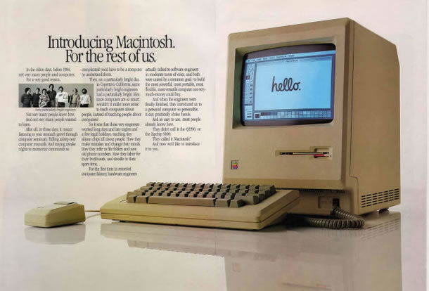 Macintoshは米国時間1984年1月24日に登場した。