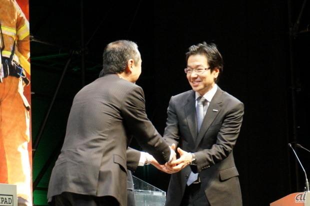 日本マイクロソフト 代表執行役 社長の樋口泰行氏も登壇
