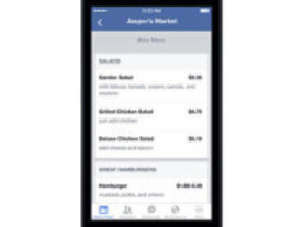 Facebook、レストランのページでメニューを追加可能に--米国とカナダで
