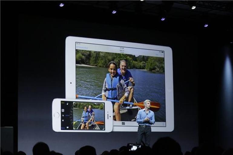 Appleの新しいiOS 8は、iPhoneとiPadの間で写真を共有する。