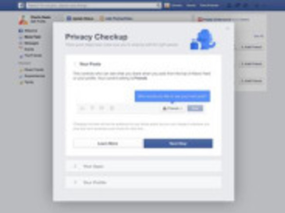 Facebook、投稿の共有範囲を指定する「Privacy Checkup」を公開