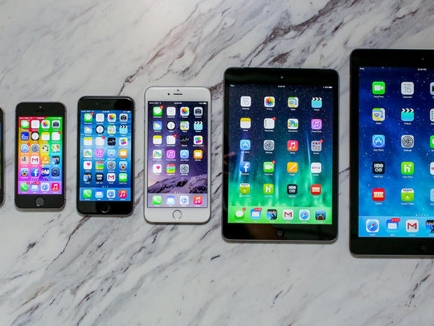 　新型iPhoneを「iPad」とともに並べて比べてみた。

　初期のiPhoneと最新のiPhoneは、かなり大きく異なっているが、iPhone 6 Plusと7.9インチのiPad miniには、思ったほど大きな差はない。