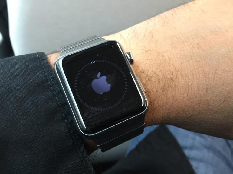 Apple Watchの再インストール時はこのような表示になる。