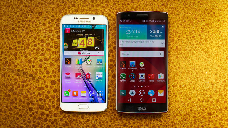  Galaxy S6 edgeと「LG G Flex 2」では曲面の性質が異なる。