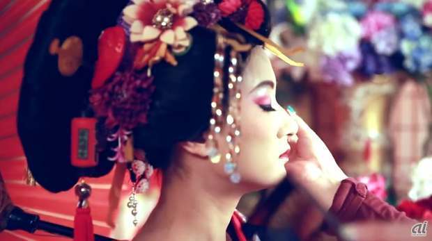 「花魁」の化粧を紹介する12秒のティザー動画はFacebookで8万回以上の再生回数を記録した