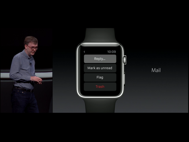 　もうすぐ、スマートリプライ、絵文字、音声文字入力を使用して、Apple Watchから直接電子メールに返信できるようになる。
