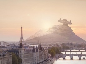 「スター・ウォーズ」の宇宙船が世界の都市に墜落したら--画像で見るシュールな世界