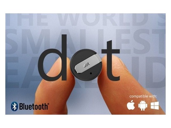 耳栓サイズの超小型Bluetoothヘッドセット「Dot」--Kickstarterで目標額の8倍以上に