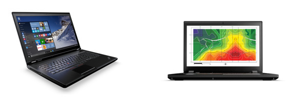 ThinkPad P70（左）とP50（右）