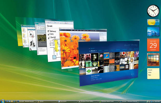 　2006年、「Windows Vista」には「Aero」インターフェースや「Flip 3D」など、ありとあらゆるタイプの趣向を凝らした3D効果が導入された。
